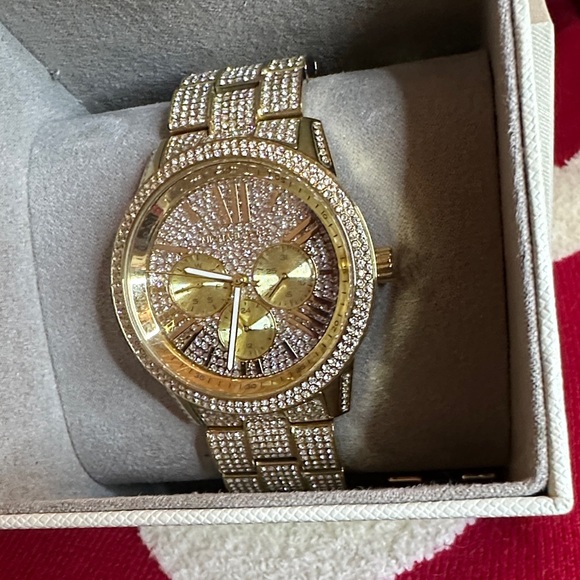 Michael Kors Gold Crystal-Embellished Watch